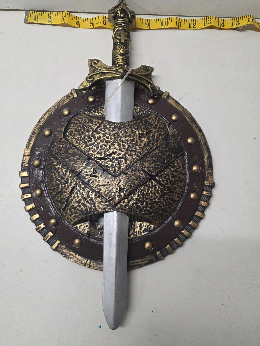 Warrior Gladiator Sword & Shield Set Roman Spartan Medieval Costume Prop 24